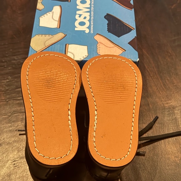 Josmo Kids Black Leather Walking Shoes - Picture 2 of 2